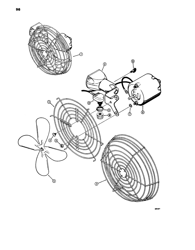 Схема запчастей Case 680E - (096) - ELECTRICAL SYSTEM, CAB DEFROSTER (55) - ELECTRICAL SYSTEMS