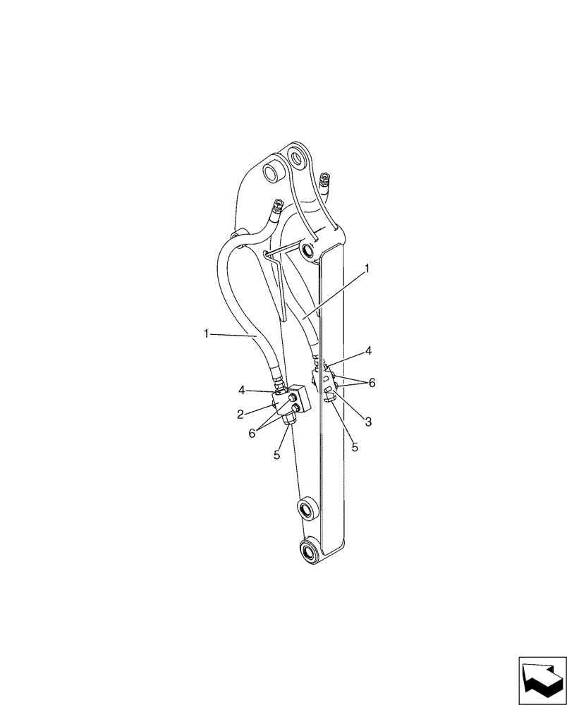 Схема запчастей Case CX17B - (03-018) - HYD LINES, ARM 0.98M - NIBBLER AND BREAKER (35) - HYDRAULIC SYSTEMS