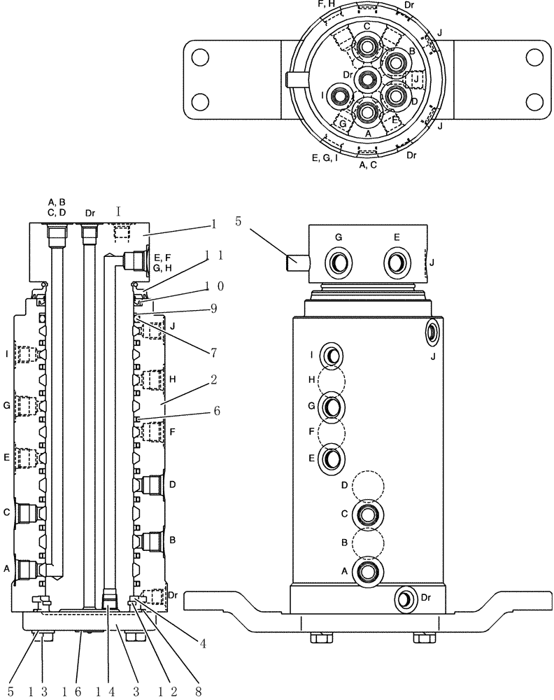 Схема запчастей Case CX31B - (HC930-72) - JOINT ASSY, SWIVEL (00) - GENERAL & PICTORIAL INDEX