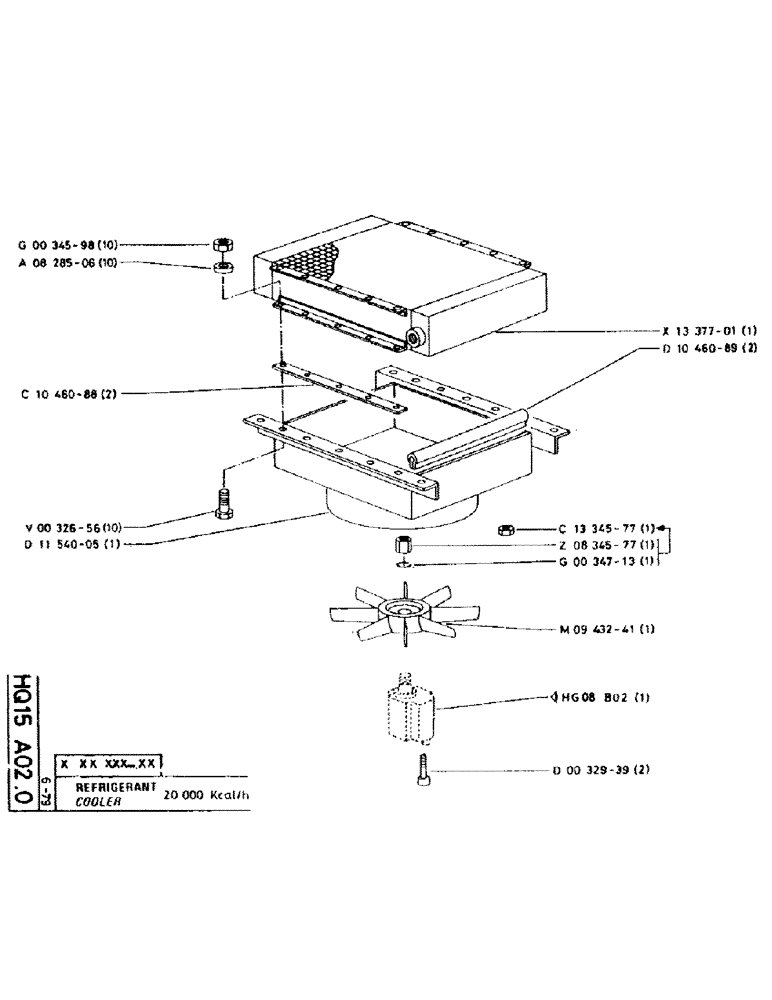 Схема запчастей Case RC200 - (091) - COOLER 