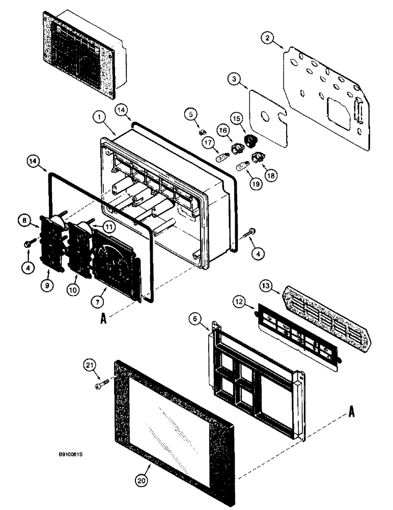 Схема запчастей Case 660 - (4-18) - INSTRUMENT CLUSTER - A187966 (04) - ELECTRICAL SYSTEMS