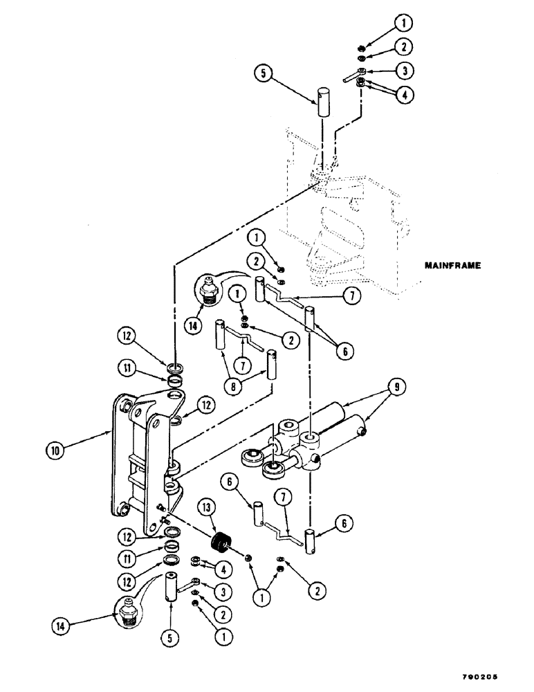 Схема запчастей Case D-70 - (10) - D-70, SD-70 KINGPOST INSTALLATION 