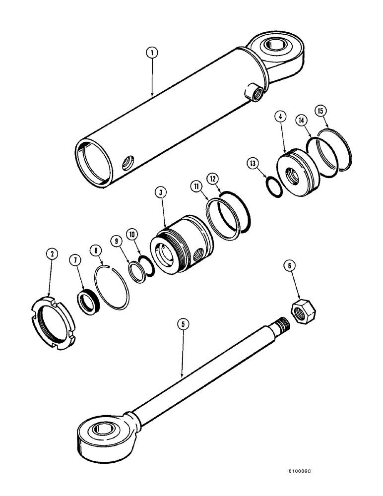 Схема запчастей Case FH4 - (1-68) - STEERING CYLINDER ASSEMBLY (41) - STEERING