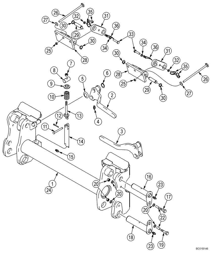 Схема запчастей Case 445 - (09-06) - COUPLER, MECHANICAL (ITALIAN) (09) - CHASSIS