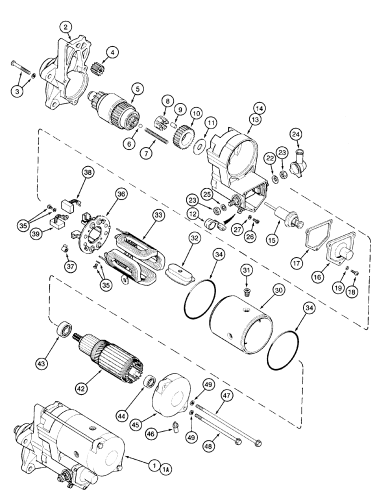 Схема запчастей Case 621C - (04-004) - STARTER (04) - ELECTRICAL SYSTEMS