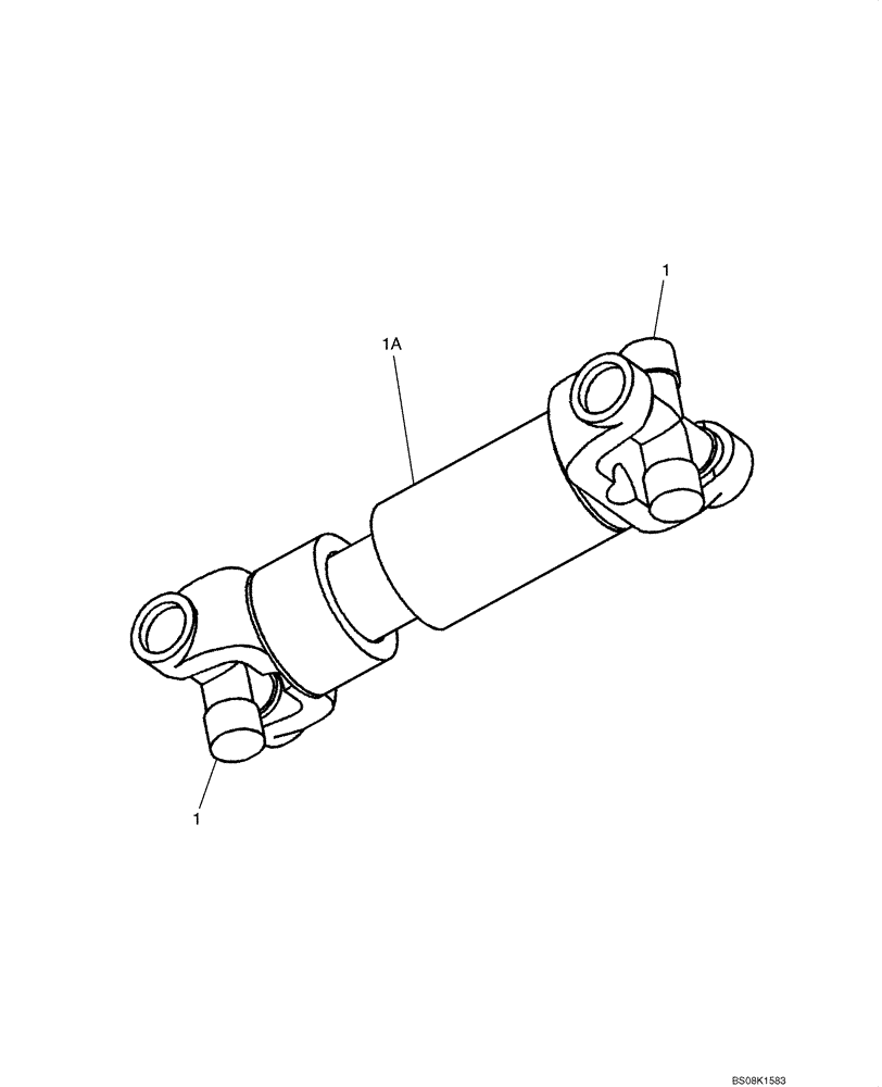 Схема запчастей Case 721E - (06-53) - DRIVE SHAFT, REAR (06) - POWER TRAIN