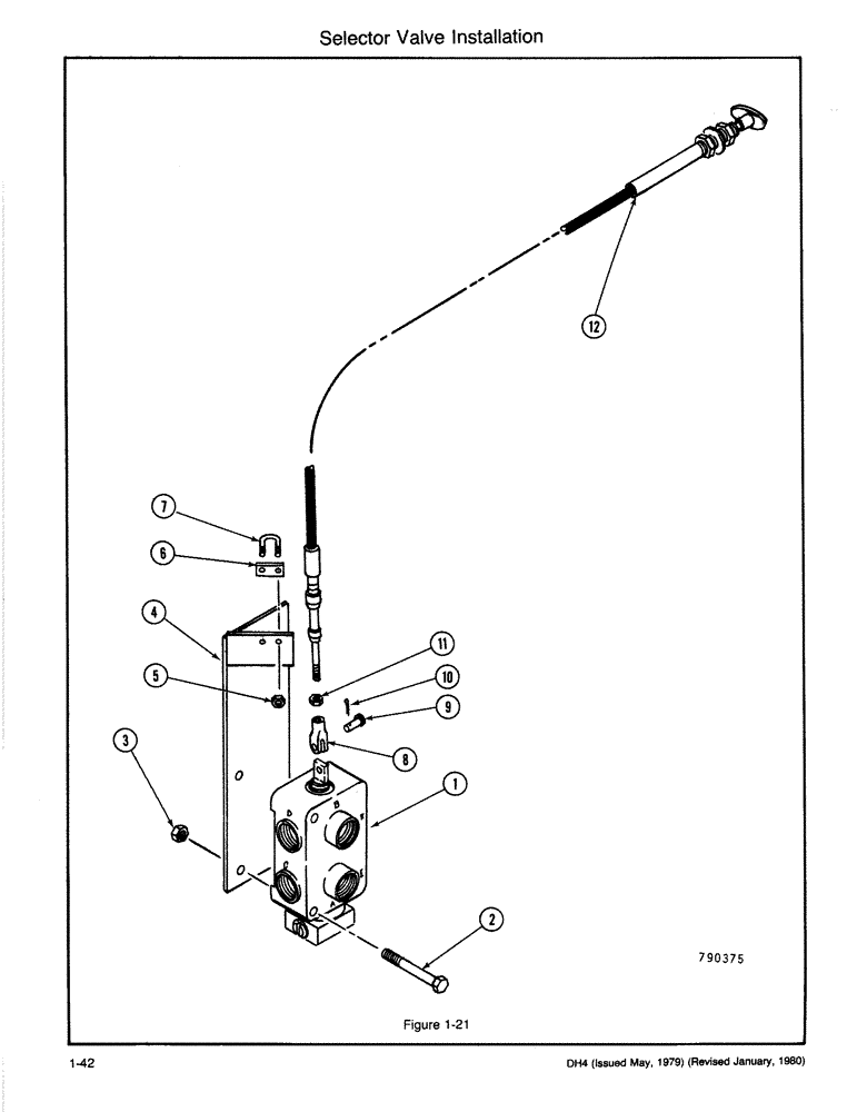 Схема запчастей Case DH4 - (1-42) - SELECTOR VALVE INSTALLATION (35) - HYDRAULIC SYSTEMS