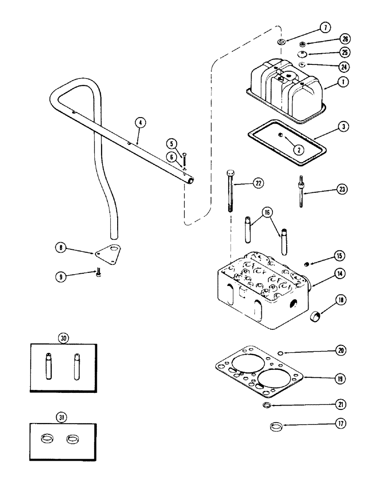 Схема запчастей Case W8C - (032) - CYLINDER HEAD AND COVER, (377) SPARK IGNITION ENGINE (02) - ENGINE