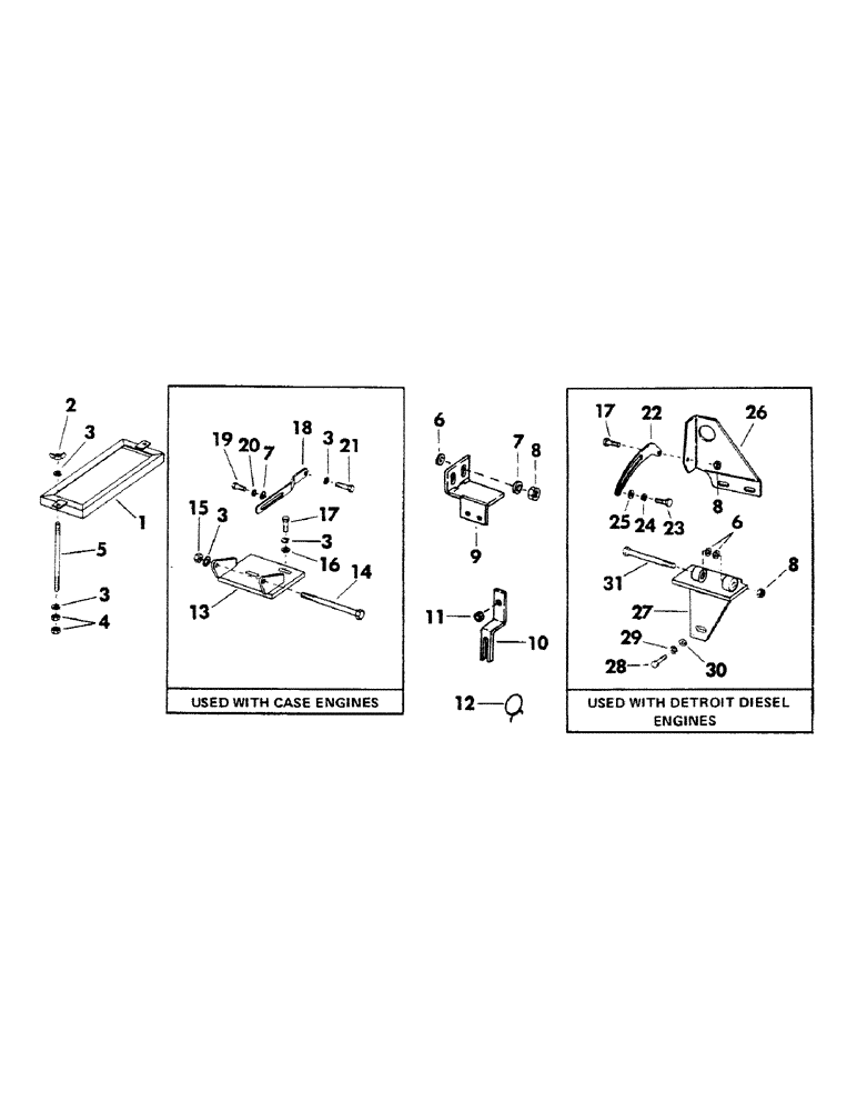 Схема запчастей Case 40EC - (163) - ELECTRICAL MOUNTING BRACKETS AND HARDWARE (06) - ELECTRICAL SYSTEMS