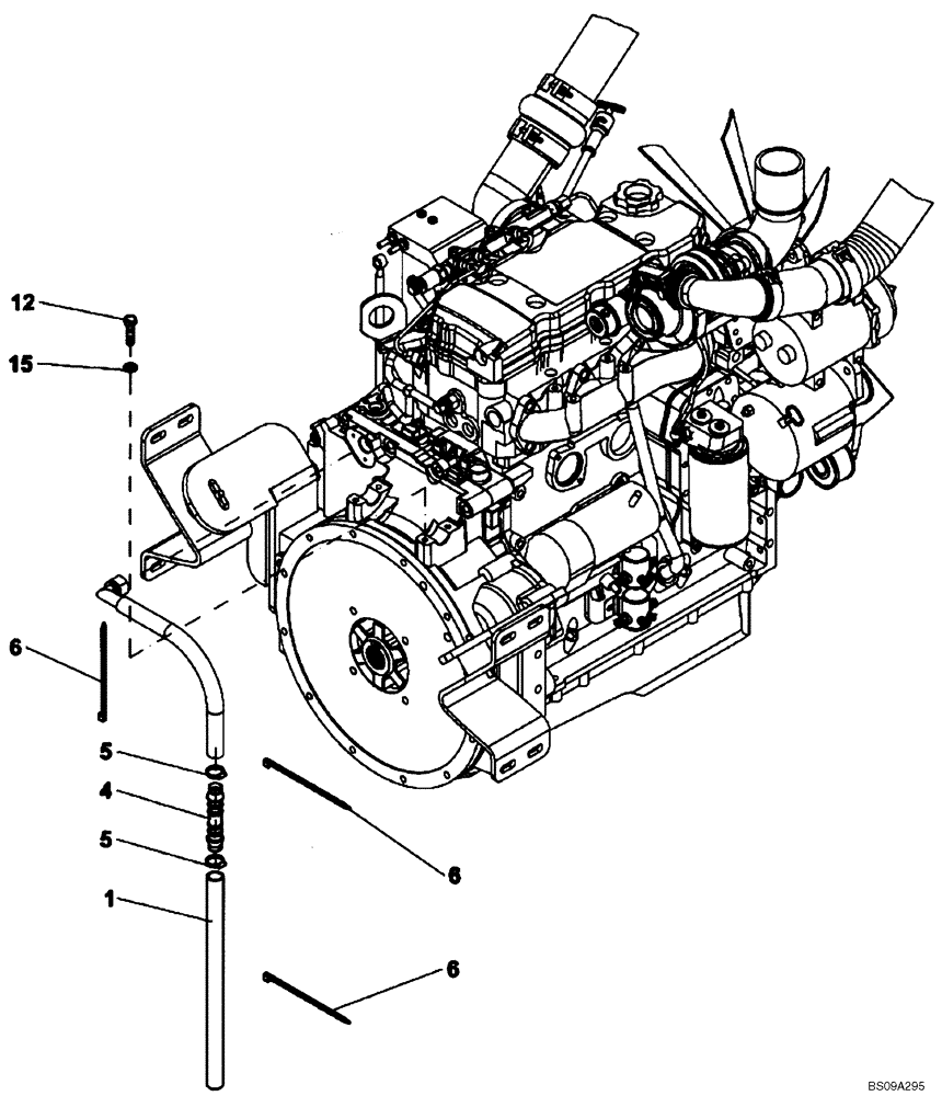 Схема запчастей Case SV212 - (10.102.01) - VENTILATION, ENGINE (GROUP 107) (ND133265) (10) - ENGINE