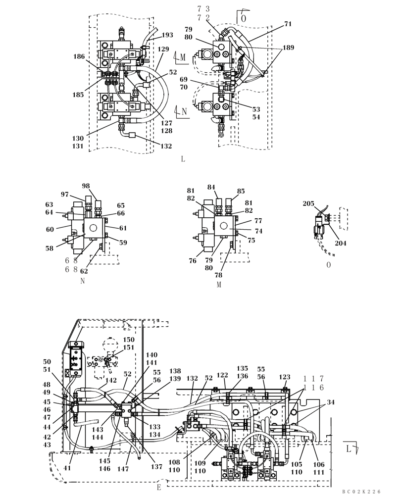 Схема запчастей Case CX460 - (08-63) - COUNTERWEIGHT REMOVAL SYSTEM (08) - HYDRAULICS