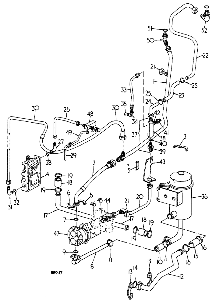 Схема запчастей Case 3400 - (066) - POWER SUPPLY AND MULTIPLE CONTROL VALVE (35) - HYDRAULIC SYSTEMS