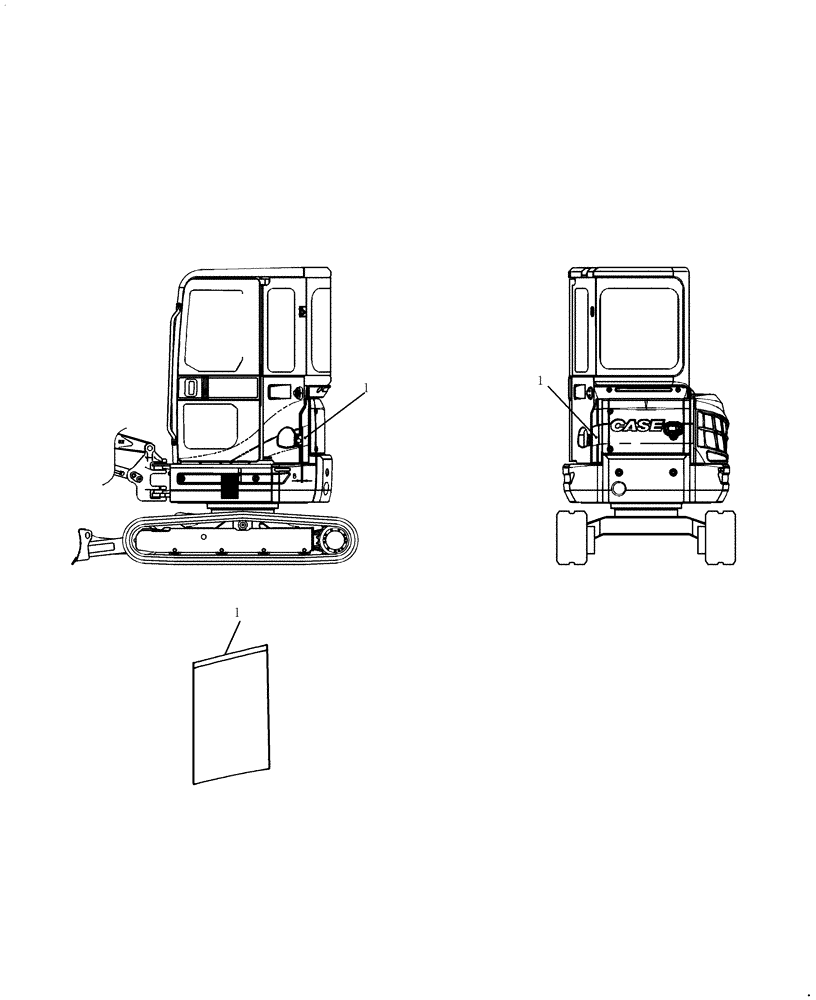 Схема запчастей Case CX22B - (964-29[1]) - DECAL (CAB) (90) - PLATFORM, CAB, BODYWORK AND DECALS