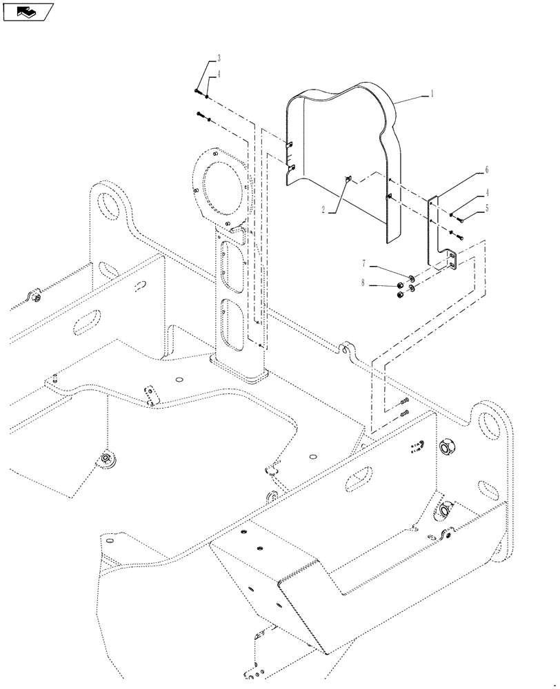 Схема запчастей Case 921F - (10.102.04) - COVERS, DRIVE BELT WITH AIR CONDITIONING (10) - ENGINE