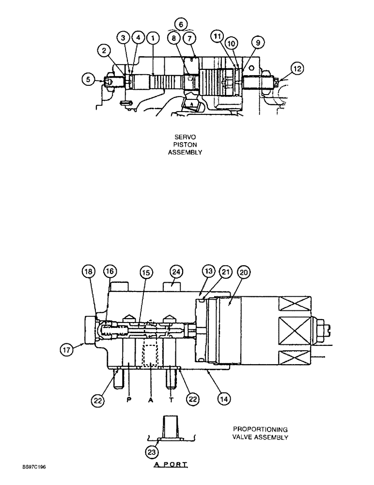 Схема запчастей Case 9030B - (8-126) - 159817A1 HYDRAULIC PUMP, STANDARD MODELS PRIOR TO P.I.N. DAC0301004 (08) - HYDRAULICS