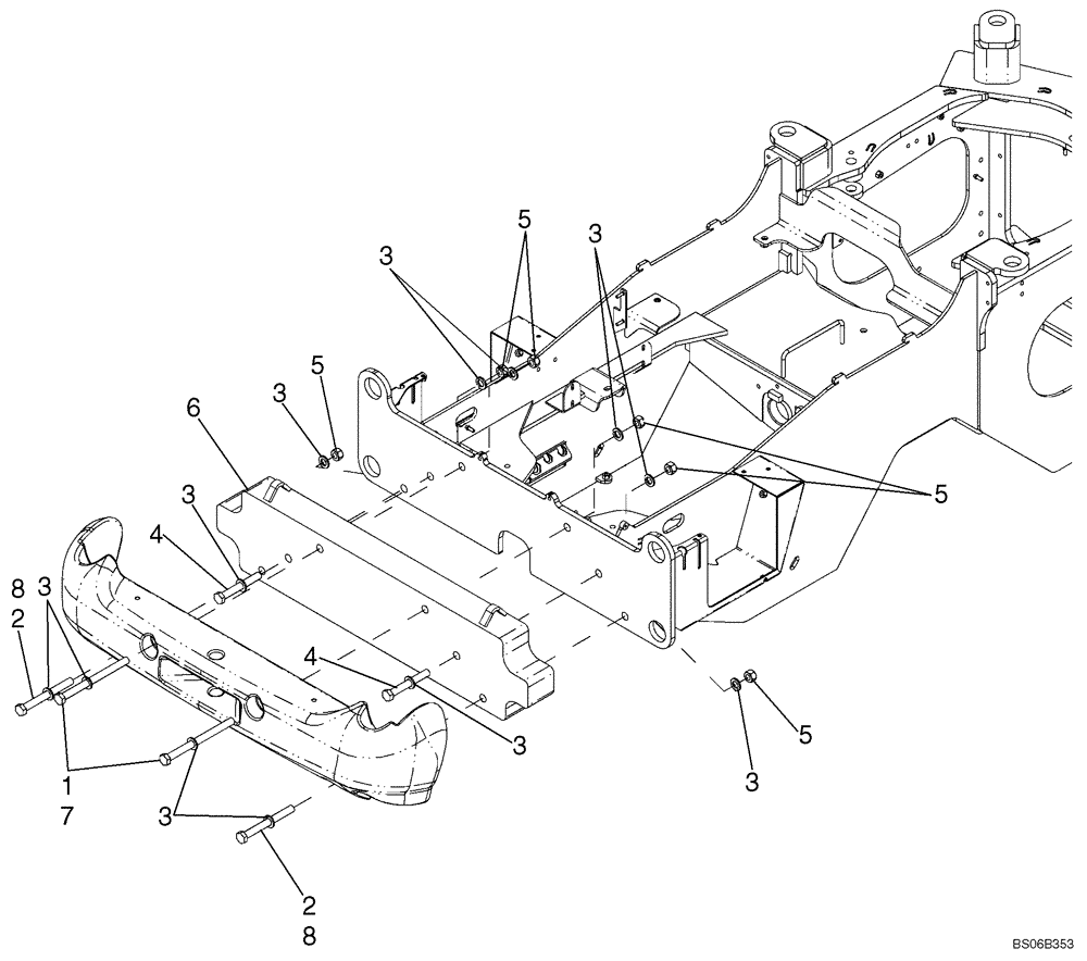 Схема запчастей Case 621D - (09-15E) - COUNTERWEIGHTS - IF USED (09) - CHASSIS