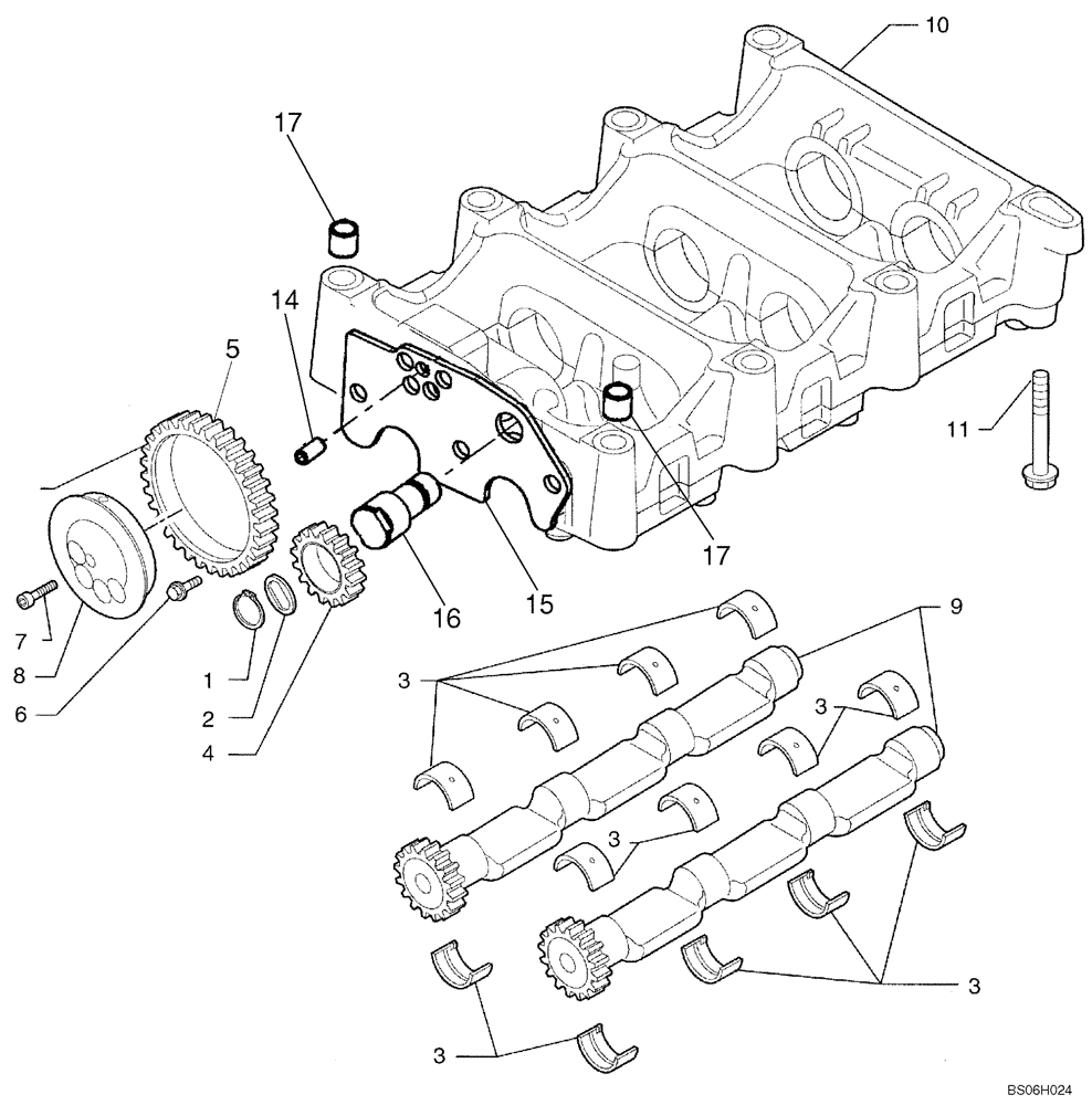 Схема запчастей Case 750K - (02-27) - DYNAMIC BALANCER, GEARS & SHAFTS (02) - ENGINE