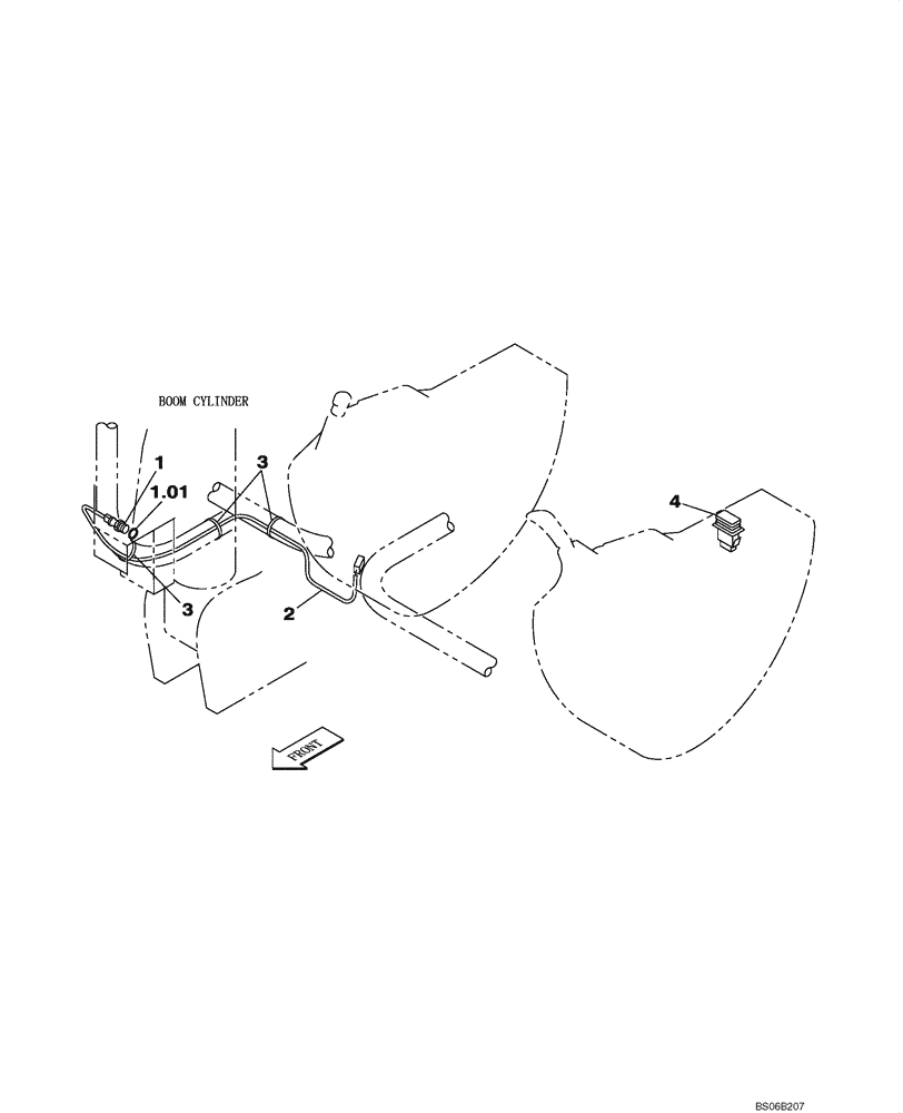 Схема запчастей Case CX700 - (04-011-00[01]) - ELECTRICAL CIRCUIT - SAFETY VALVE - BOOM (04) - ELECTRICAL SYSTEMS