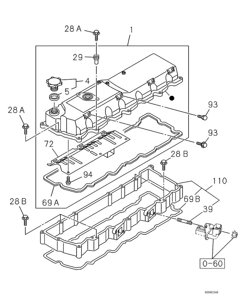 Схема запчастей Case CX330 - (02-010-01[01]) - COVER - CYLINDER HEAD (02) - ENGINE