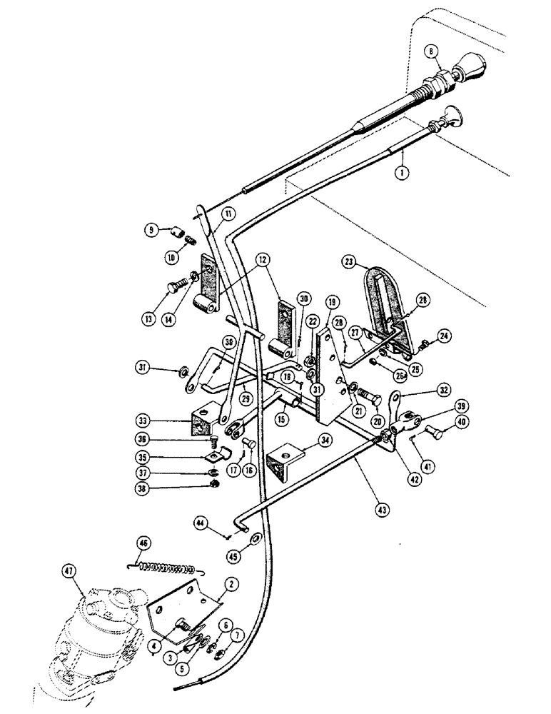 Схема запчастей Case 600 - (066) - ENGINE CONTROL SYSTEM, (USED FROM SERIAL #7060799) (06) - ELECTRICAL SYSTEMS