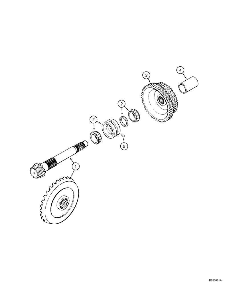 Схема запчастей Case 1150H_IND - (06-09) - TRANSMISSION - PINION SHAFT AND GEARS (06) - POWER TRAIN