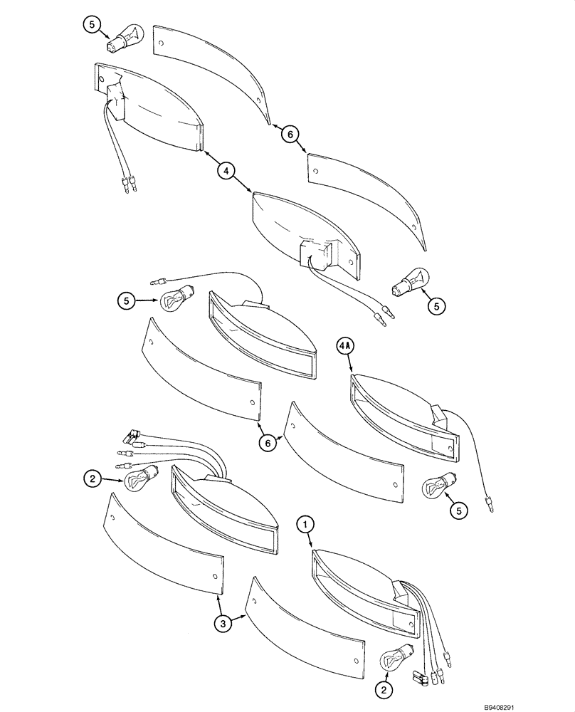 Схема запчастей Case 570MXT - (04-18) - LAMP ASSY - CAB MODELS (04) - ELECTRICAL SYSTEMS