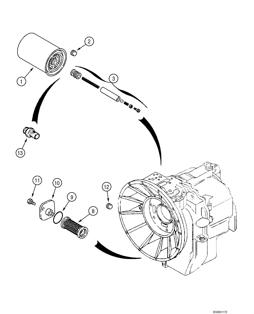 Схема запчастей Case 570MXT - (06-13) - TRANSMISSION ASSY - FILTER, OIL (06) - POWER TRAIN