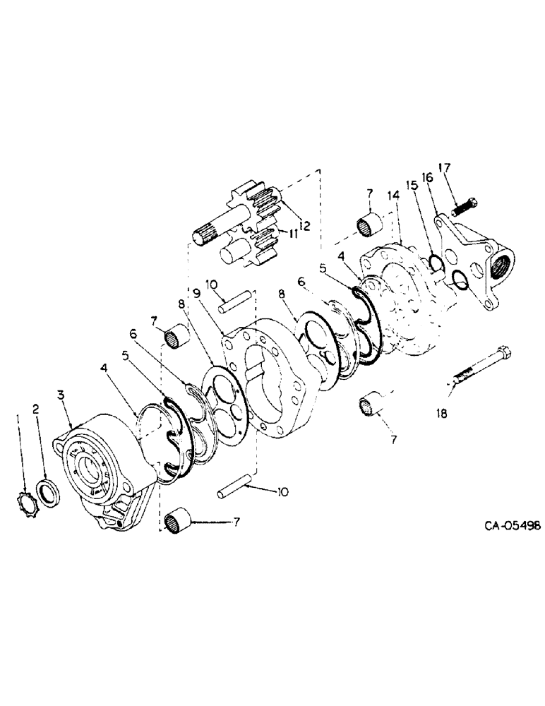 Схема запчастей Case 4155 - (10-12) - HYDRAULICS, HYDRAULIC PUMP (07) - HYDRAULICS