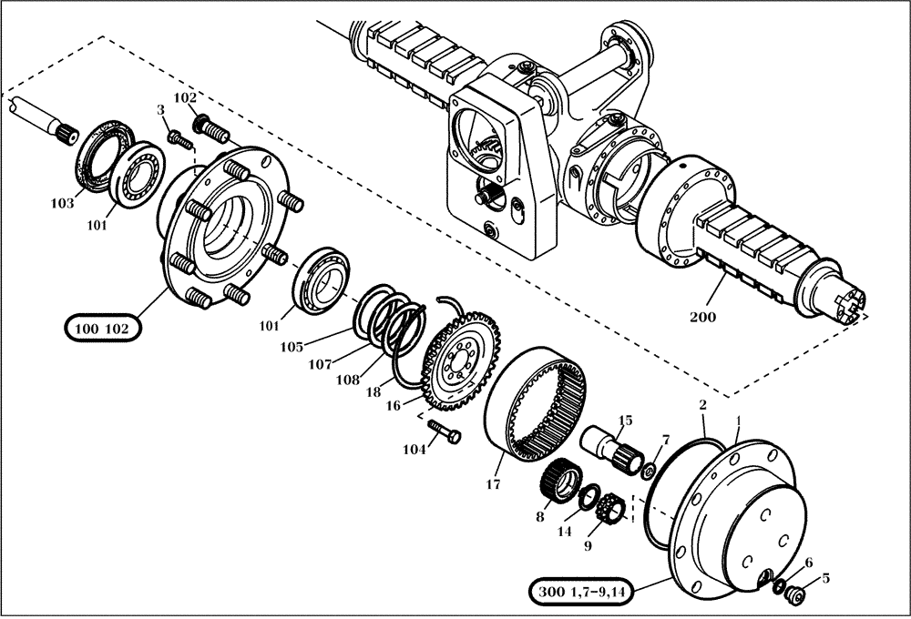 Схема запчастей Case 21D - (02.230[002]) - AXLE ARCH (S/N 561101-UP) No Description