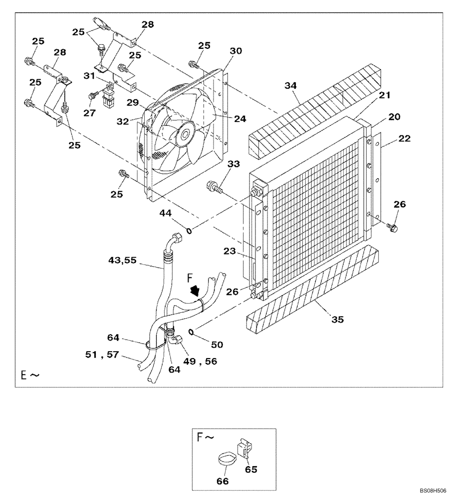 Схема запчастей Case CX470B - (09-41) - CONDENSER ASSEMBLY (09) - CHASSIS