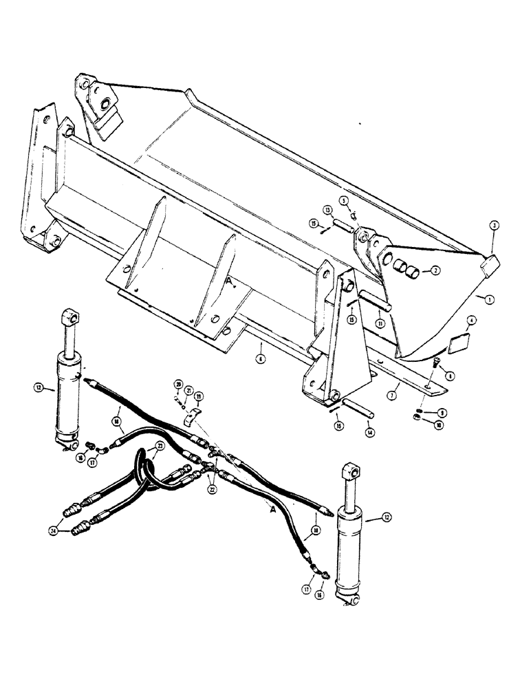 Схема запчастей Case 1529 - (236) - 4-IN-1 BUCKET (82) - FRONT LOADER & BUCKET