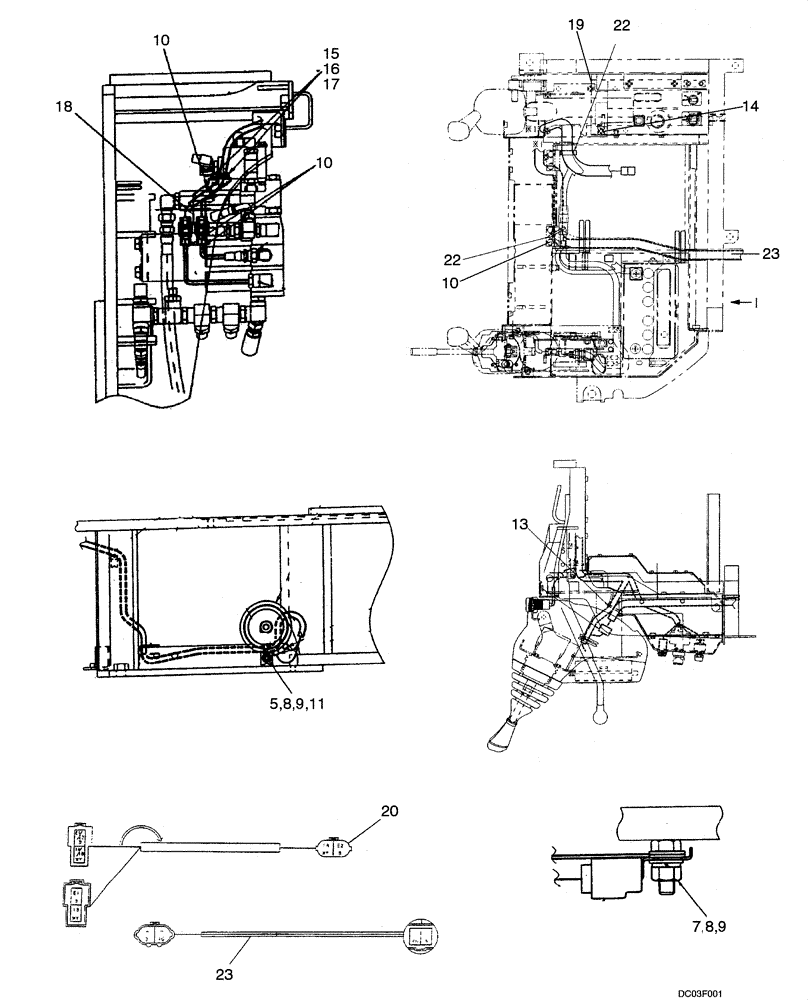 Схема запчастей Case CX36 - (04-07[00]) - HARNESS, MAIN - CHASSIS, UPPERSTRUCTURE - CANOPY (04) - ELECTRICAL SYSTEMS