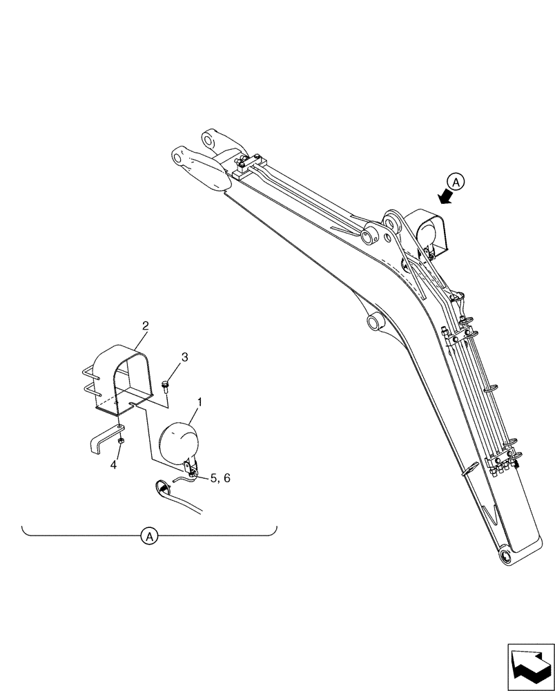 Схема запчастей Case CX17B - (05-006[01]) - LIGHT ASSY (55) - ELECTRICAL SYSTEMS