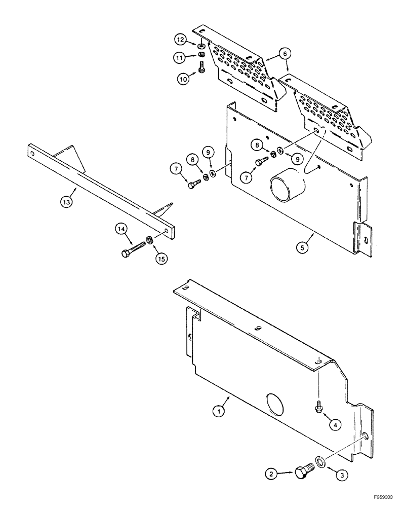 Схема запчастей Case 1150H_IND - (09-11) - GUARD, TRANSMISSION - REAR (09) - CHASSIS/ATTACHMENTS