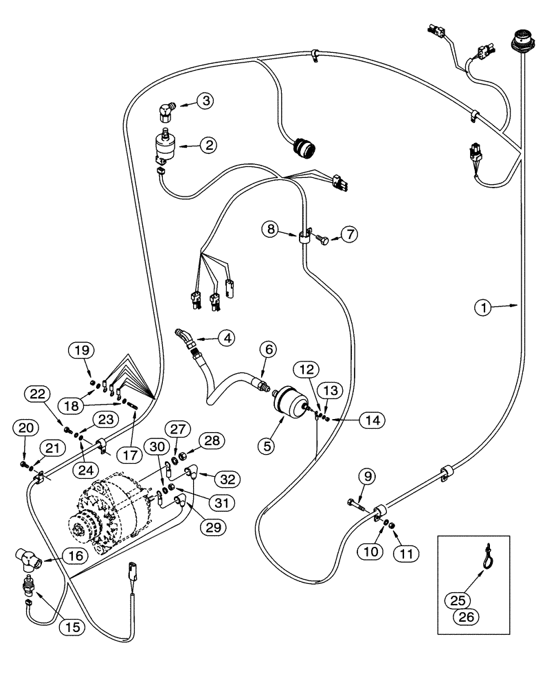 Схема запчастей Case 721C - (04-14) - HARNESS, REAR (04) - ELECTRICAL SYSTEMS