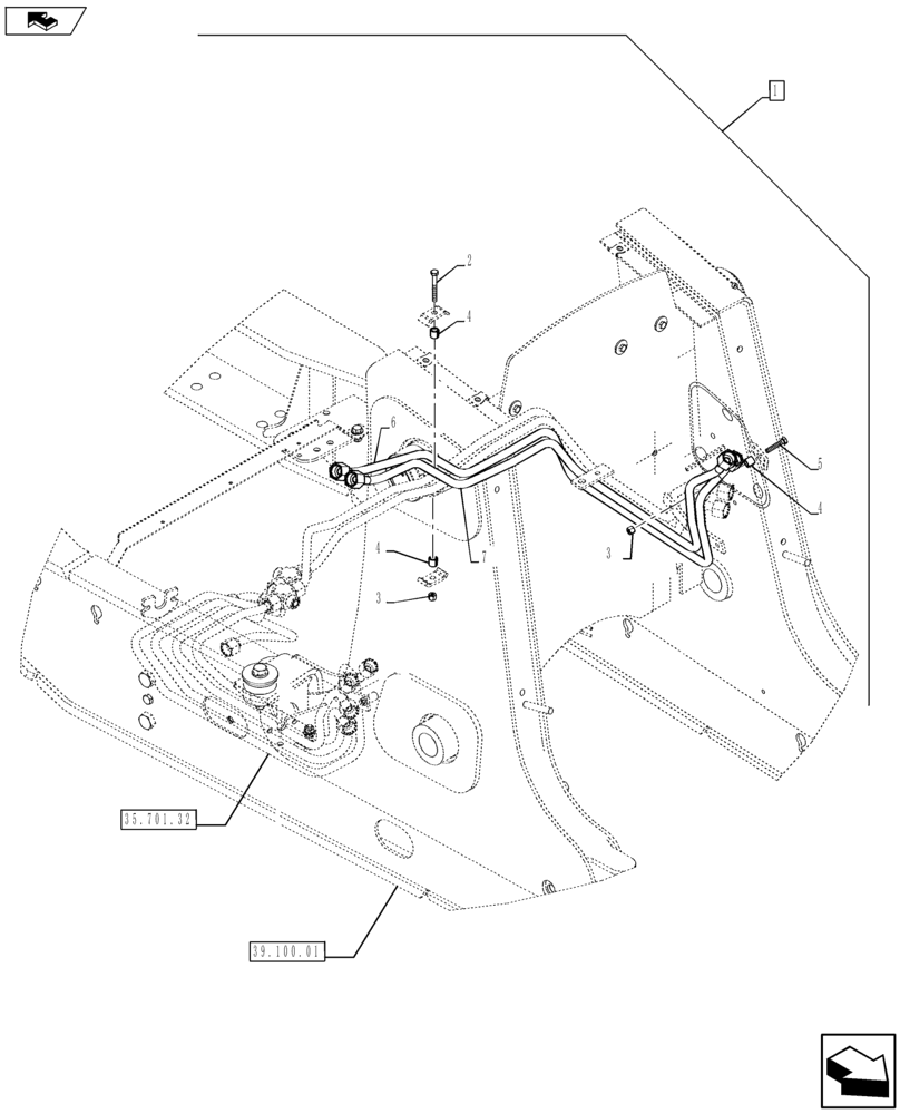 Схема запчастей Case 580SN - (88.035.22[04]) - DIA KIT, MECH CONTROLS, 3 SPOOLS, STANDARD TRANSMISSION (88) - ACCESSORIES