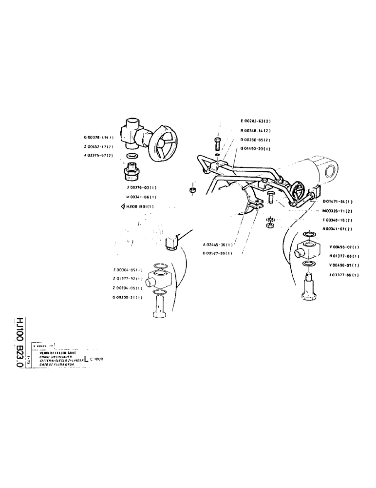 Схема запчастей Case LC80 - (188) - CRANE JIB CYLINDER 