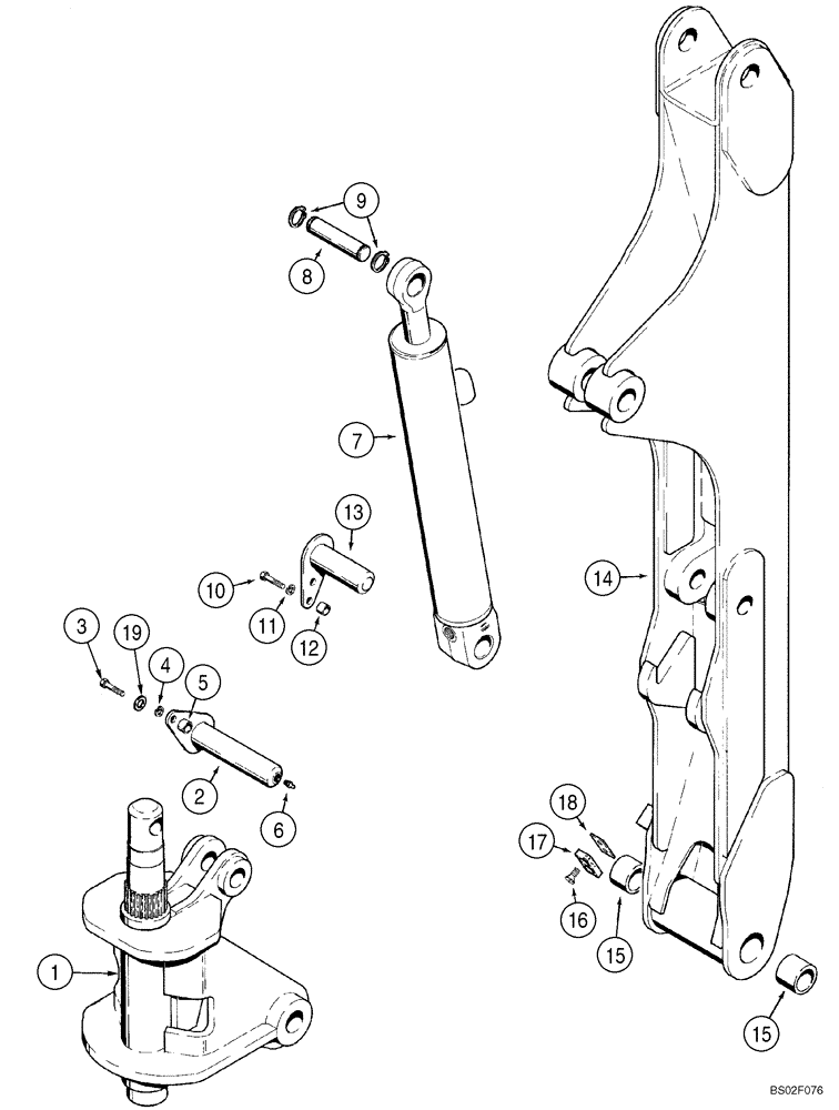 Схема запчастей Case 70XT - (09-51) - BACKHOE - SWING TOWER AND BOOM (D125) (09) - CHASSIS