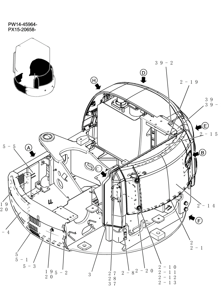 Схема запчастей Case CX31B - (242-01[1]) - GUARD INSTAL (CAB) (00) - GENERAL & PICTORIAL INDEX