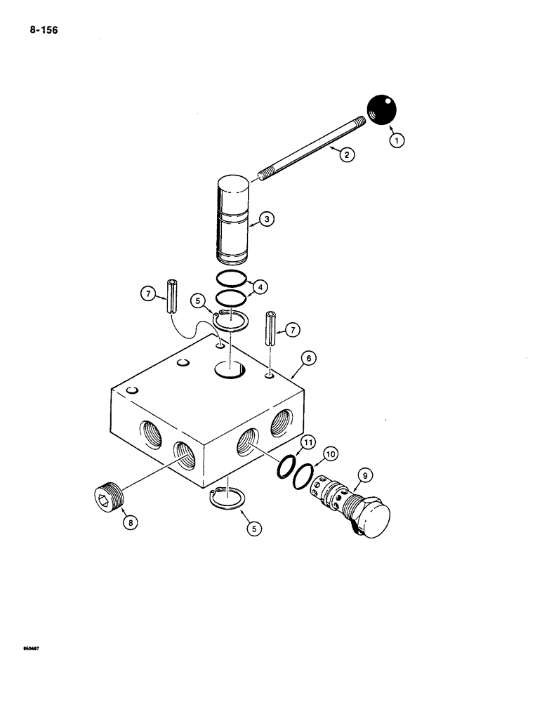 Схема запчастей Case CASE - (8-156) - PLOW CONTROL VALVE (08) - HYDRAULICS