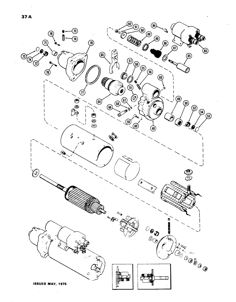 Схема запчастей Case W24B - (037A) - R26137 STARTER, (504BD) DIESEL ENGINE, USED WITH INSTRUMENT CLUSTER (04) - ELECTRICAL SYSTEMS