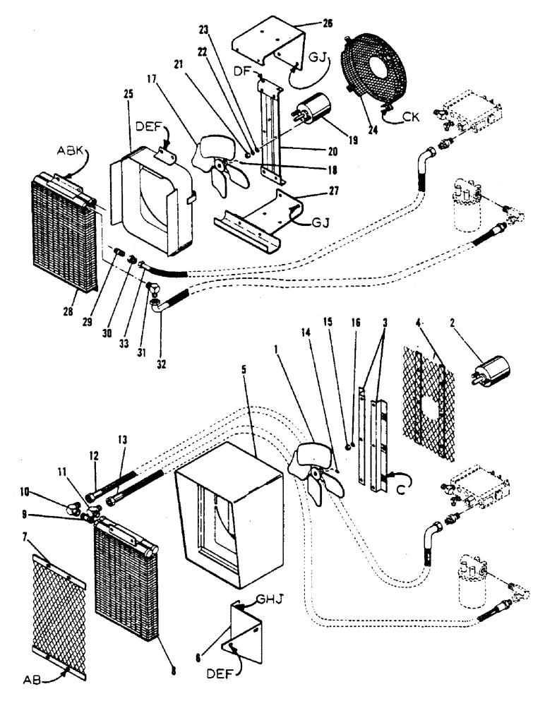 Схема запчастей Case 1000 - (78) - HYDRAULIC OIL COOLERS 