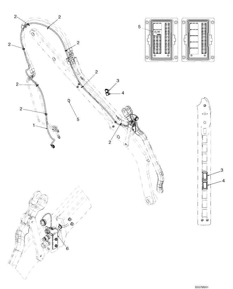 Схема запчастей Case 450 - (04-23) - ELECTRICAL - FRONT AUXILIARY (04) - ELECTRICAL SYSTEMS