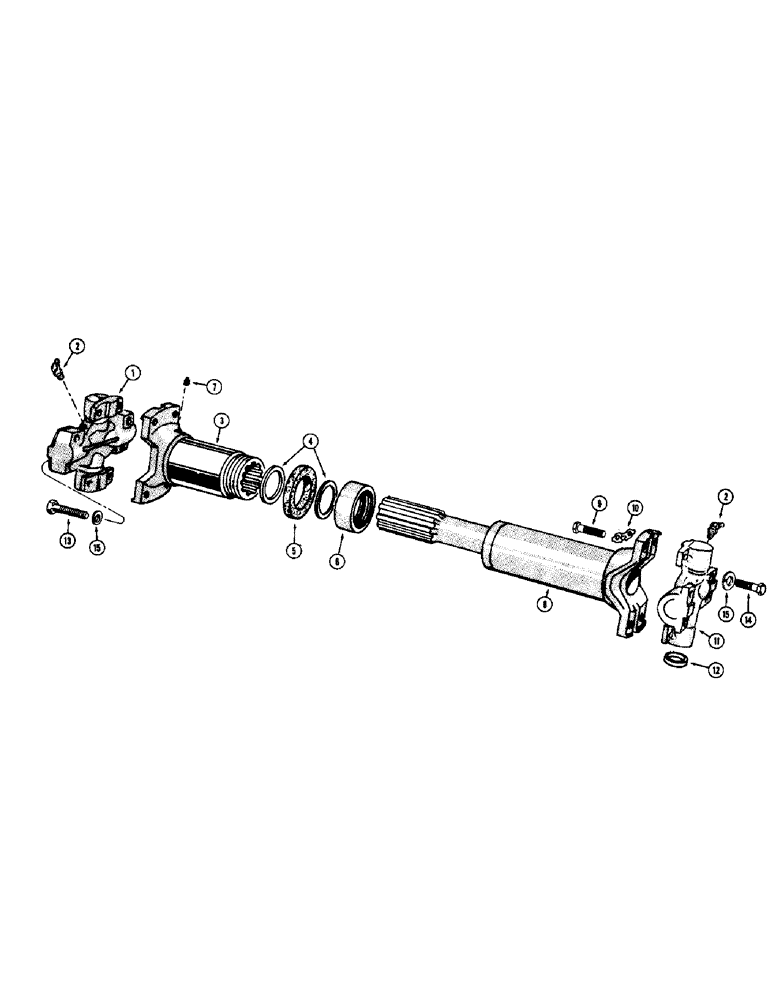 Схема запчастей Case W9C - (194) - A19079 REAR AXLE DRIVE SHAFT (06) - POWER TRAIN