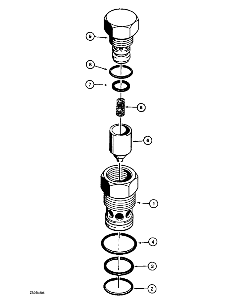 Схема запчастей Case 1155E - (8-132) - ANTICAVITATION VALVE (08) - HYDRAULICS