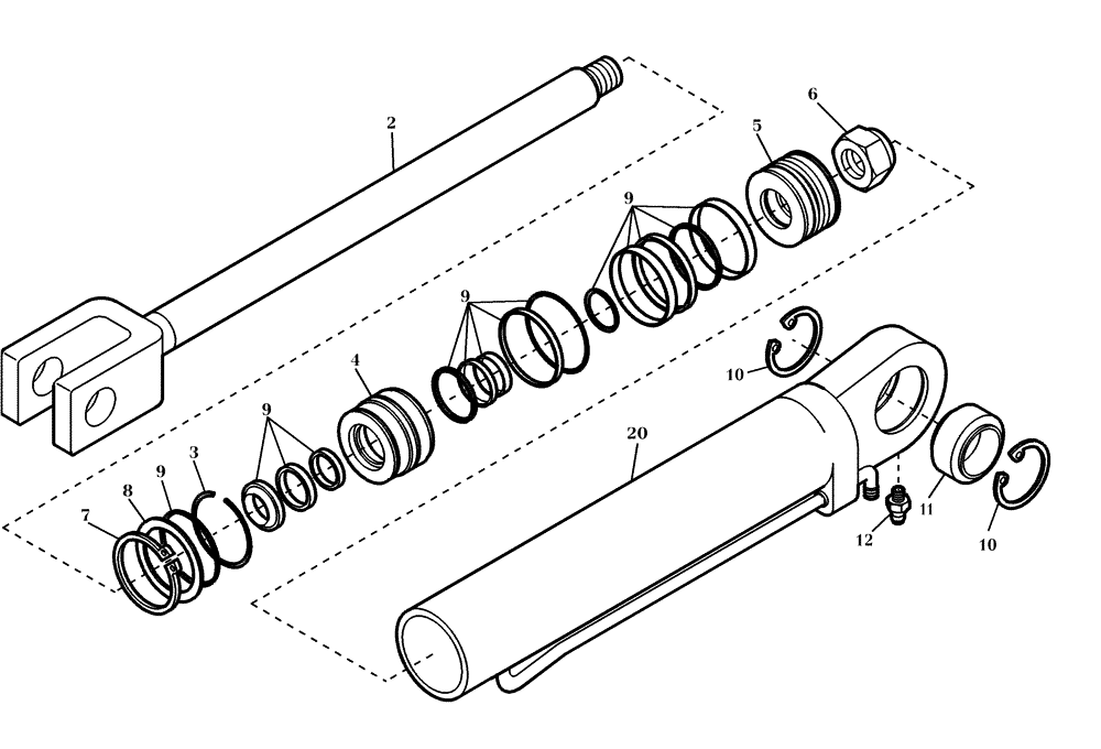 Схема запчастей Case 321D - (24.072[2941638000]) - LIFT CYLINDER (35) - HYDRAULIC SYSTEMS