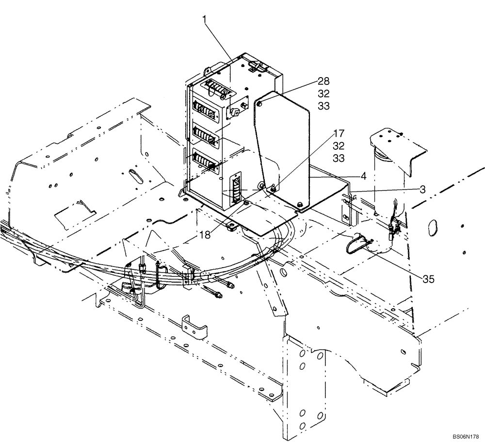 Схема запчастей Case 1150H - (09-23) - CANOPY, ROPS - HEATER UNIT (09) - CHASSIS