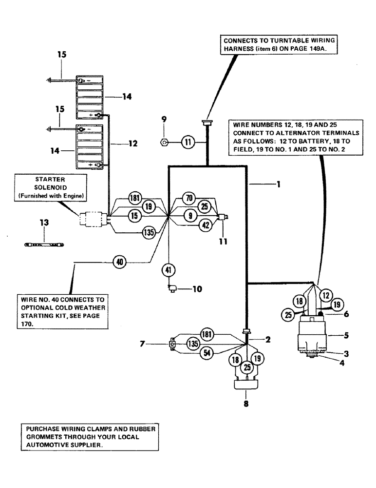 Схема запчастей Case 35EC - (150) - ENGINE WIRING HARNESS FOR: CASE 336 BDT DIESEL ENGINE (06) - ELECTRICAL SYSTEMS