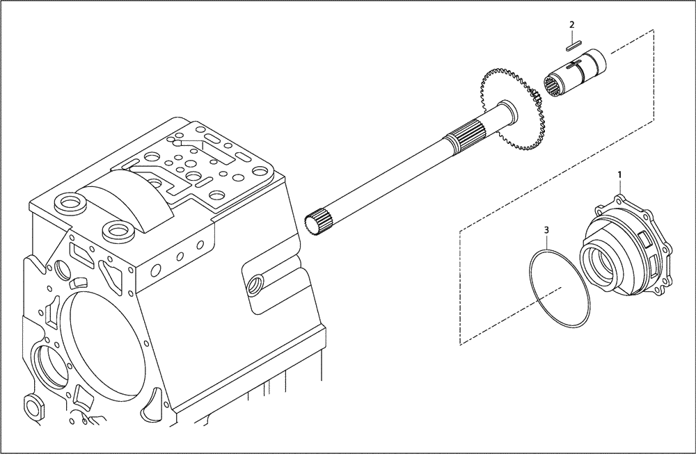 Схема запчастей Case 330B - (18A00000969[001]) - OIL PUMP, GEARBOX (87450704) (03) - Converter / Transmission