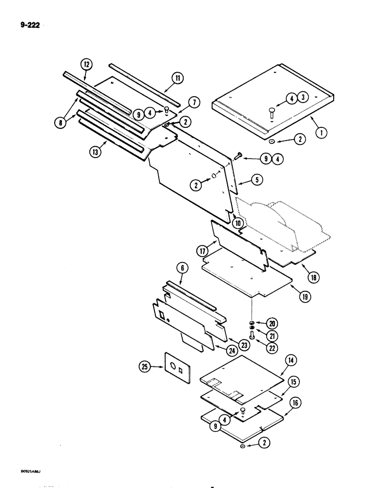 Схема запчастей Case 1825 - (9-222) - DELUXE NOISE KIT (09) - CHASSIS/ATTACHMENTS